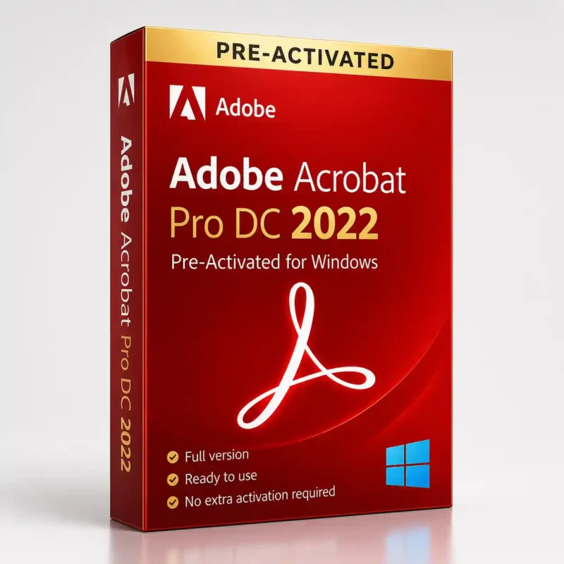 Adobe Acrobat Pro DC 2022 Pre-Activated for Windows