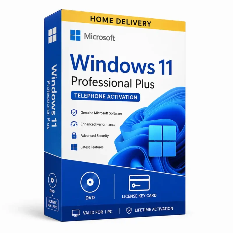 Microsoft Windows 11 Pro Box Pack – DVD + License Key Card