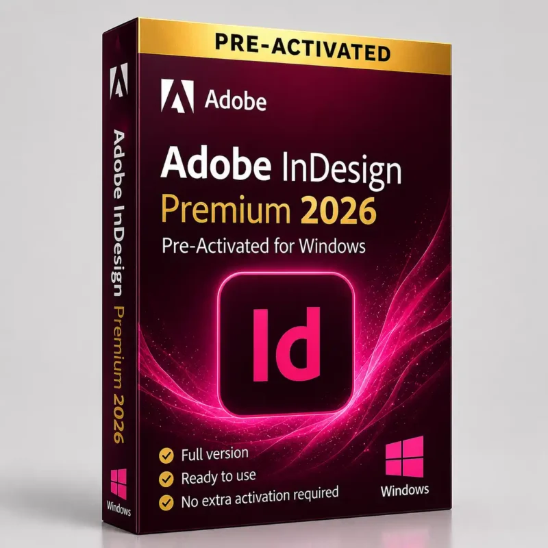 Adobe InDesign Premium 2026 Pre-Activated for Windows